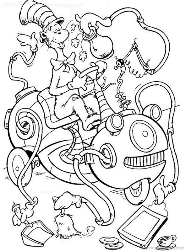 Cat In The Hat Coloring Pages