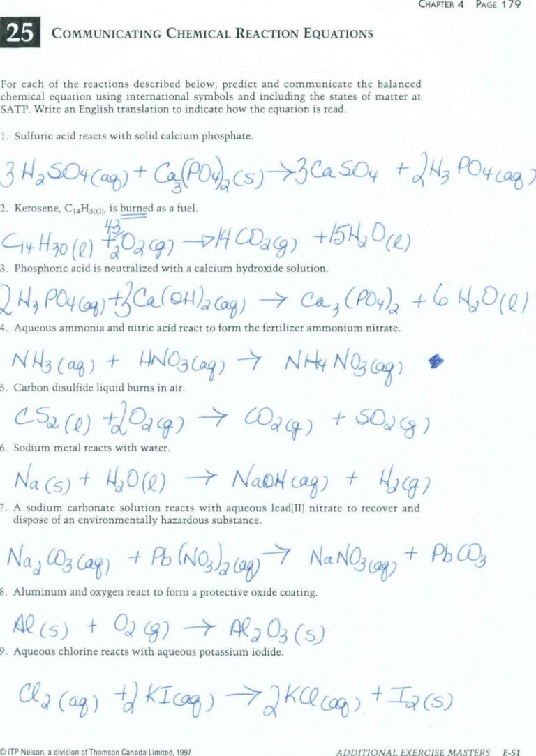 Stoichiometry Practice Worksheet