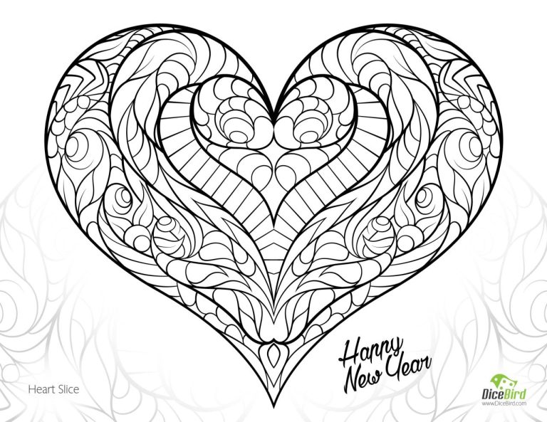 Printable Heart Coloring Pages