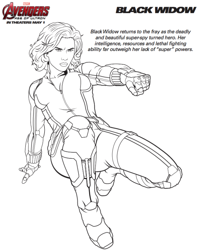 Black Widow Coloring Pages