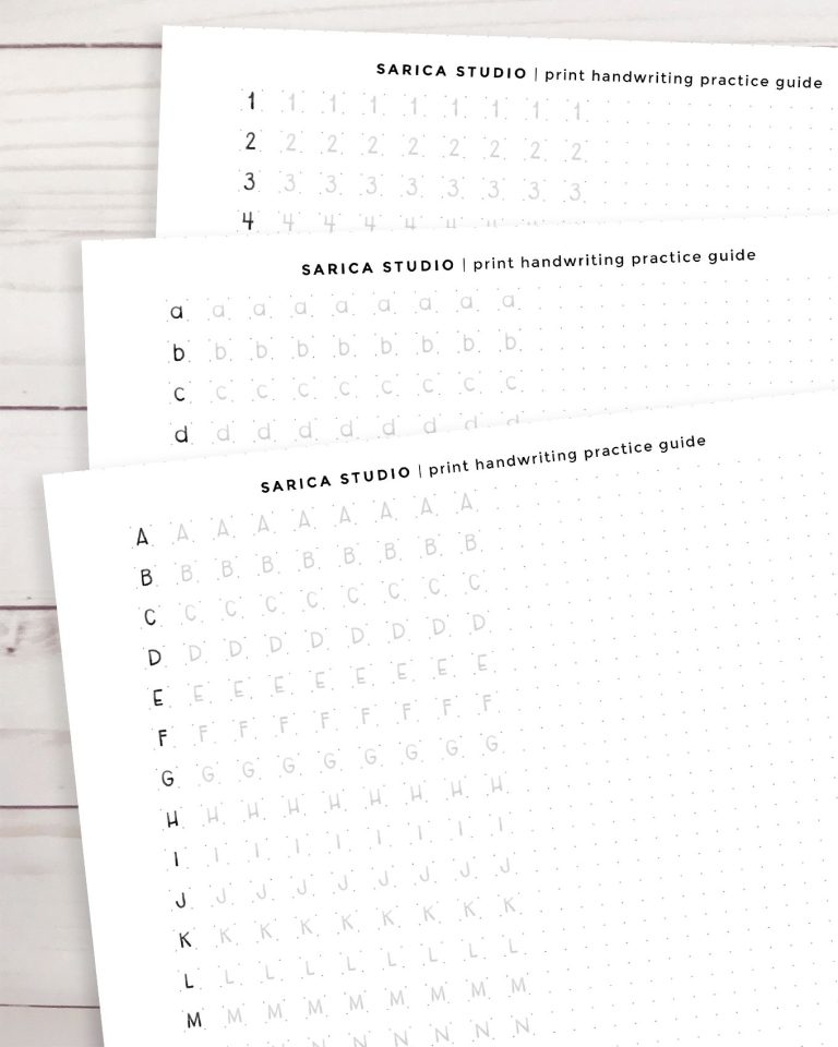 Aesthetic Printable Neat Handwriting Practice Sheets