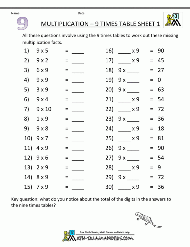 Math Salamanders