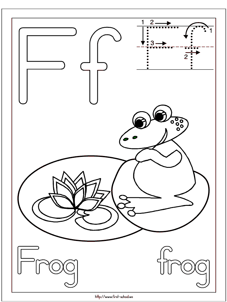 Letter F Coloring Page