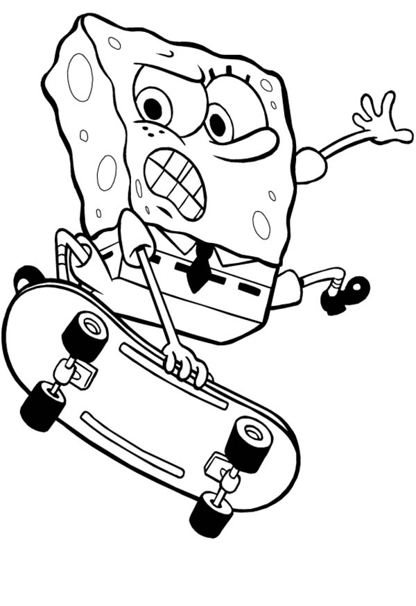 Skateboard Coloring Page