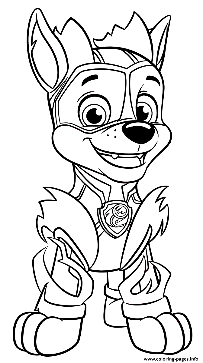 Paw Patrol Mighty Pups Coloring Pages