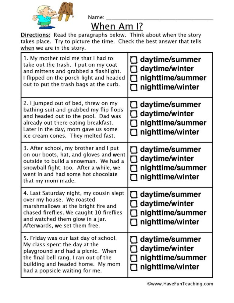 Making Inferences Worksheets