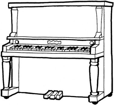 Piano Coloring Page