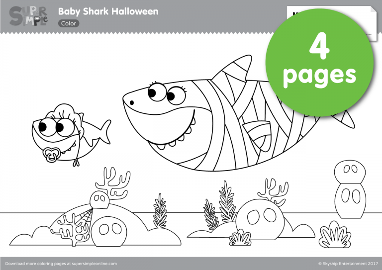 Baby Shark Coloring Page