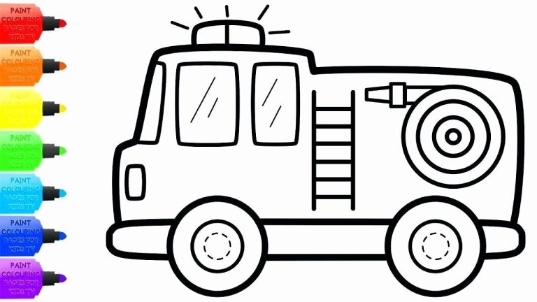 Fire Truck Coloring Page