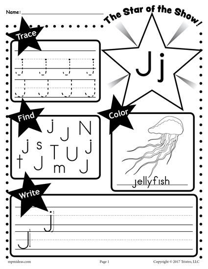 Letter J Worksheets