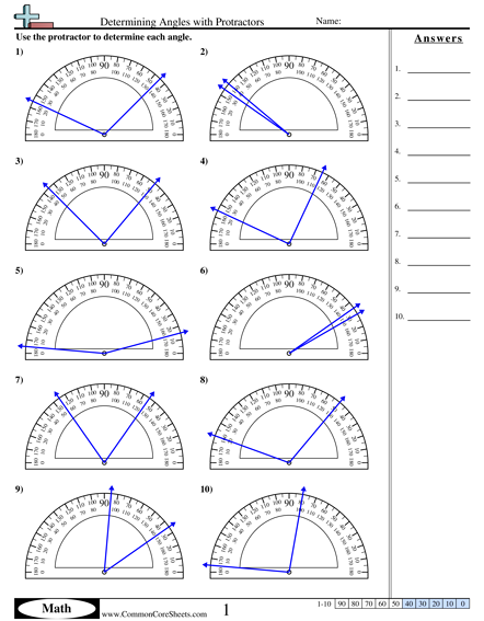 Measuring Angles With A Protractor Worksheet Pdf