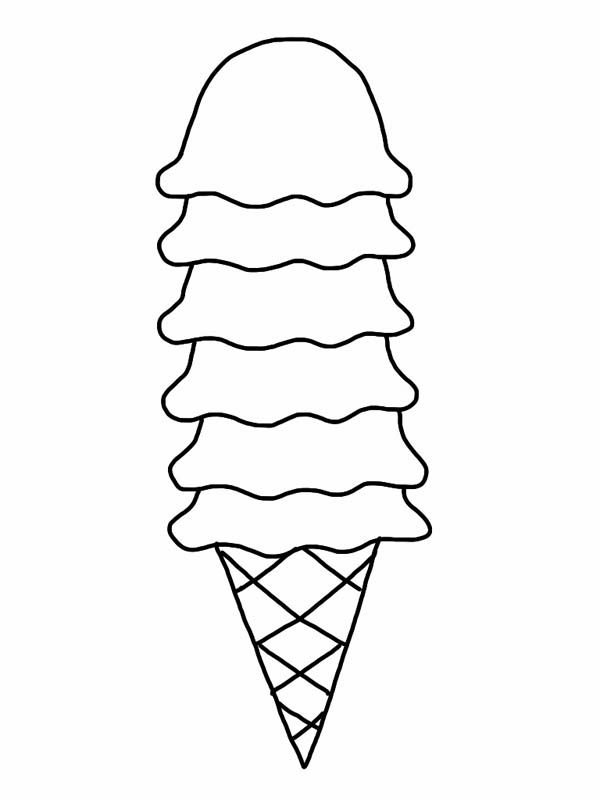 Ice Cream Cone Coloring Page