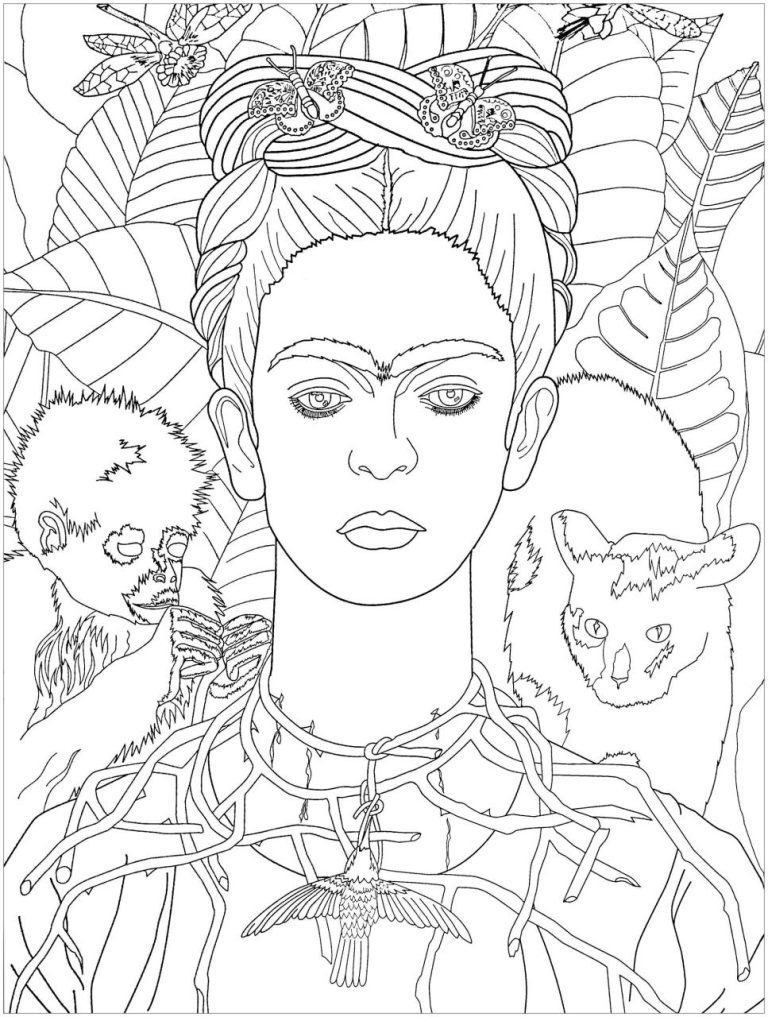 Frida Kahlo Coloring Pages