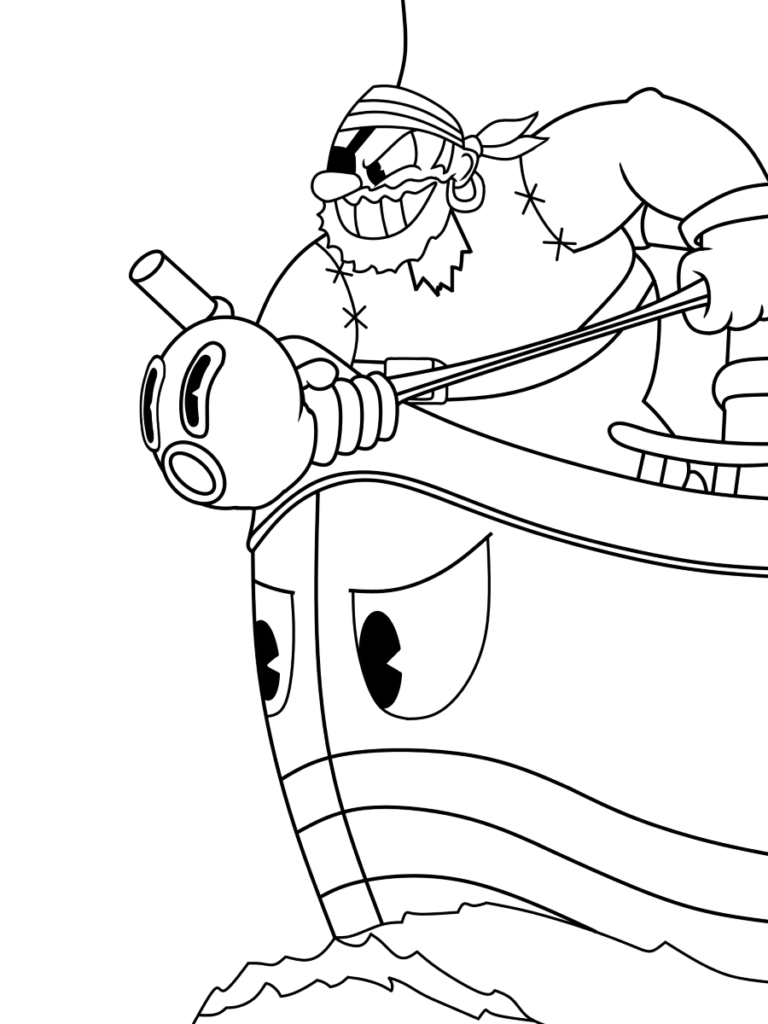 Cuphead Coloring Page