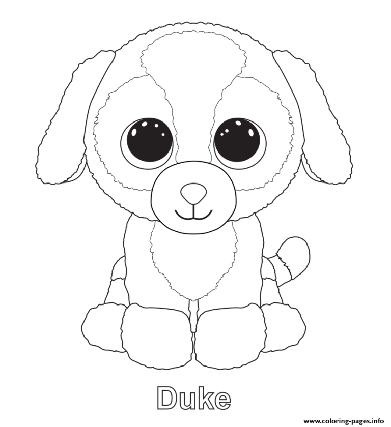 Beanie Boo Colouring Pages