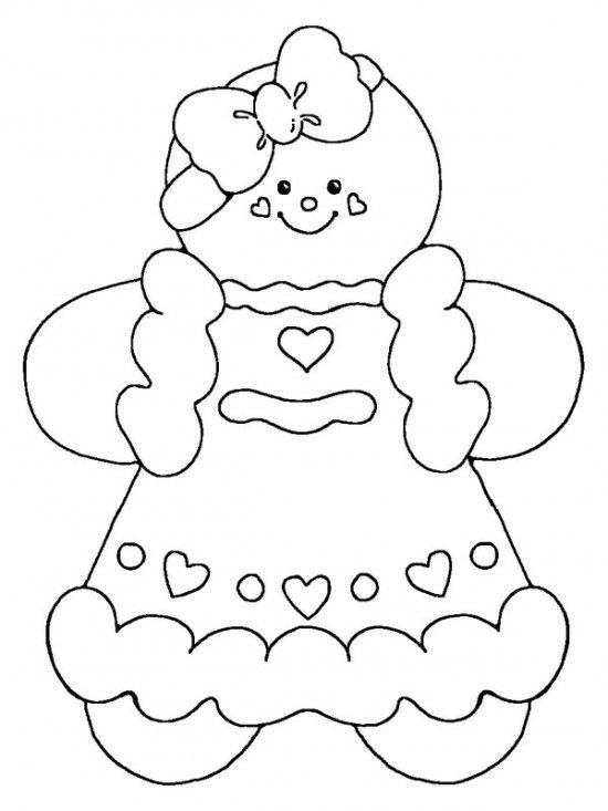 Gingerbread Man Coloring Page