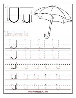 Letter U Worksheets