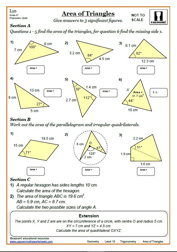 Trigonometry Worksheets