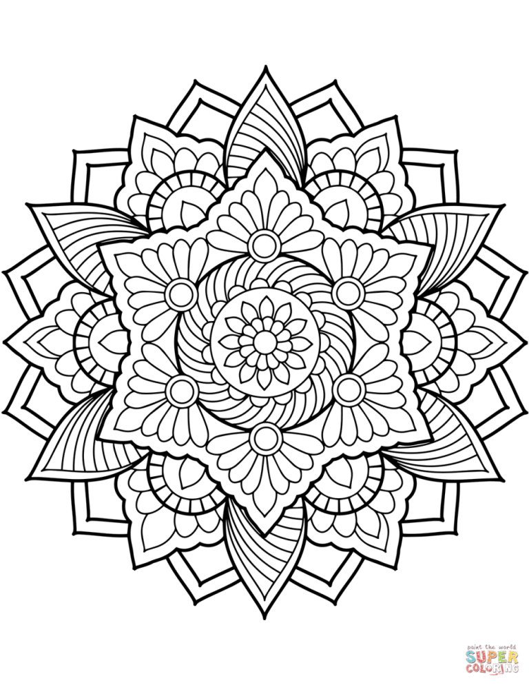 Flower Mandala Coloring Pages