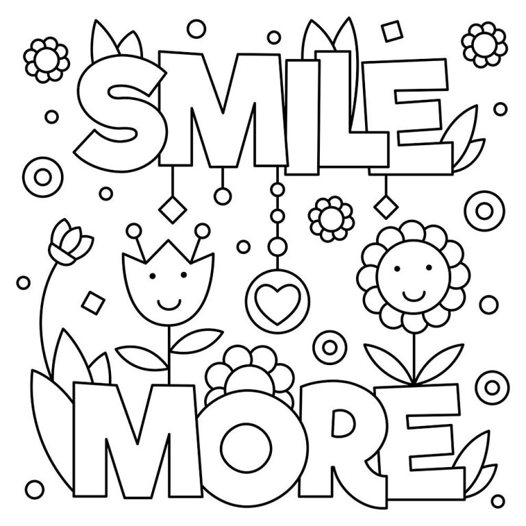 Positive Quotes Coloring Pages For Kids