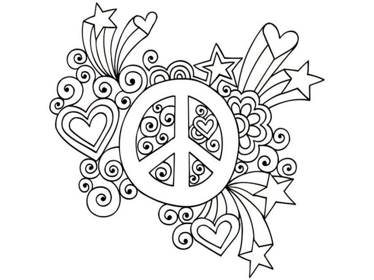 Peace Sign Coloring Pages