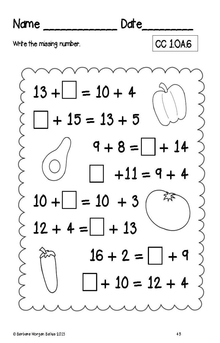 First Grade Math Worksheets