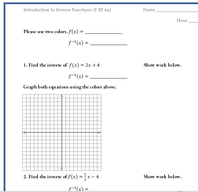 Composition Of Functions Worksheet