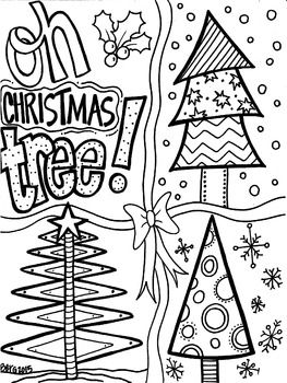 Christmas Tree Pictures To Color