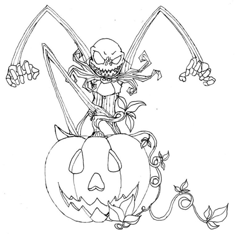 Free Printable Coloring Sheet Nightmare Before Christmas Coloring Pages For Kids