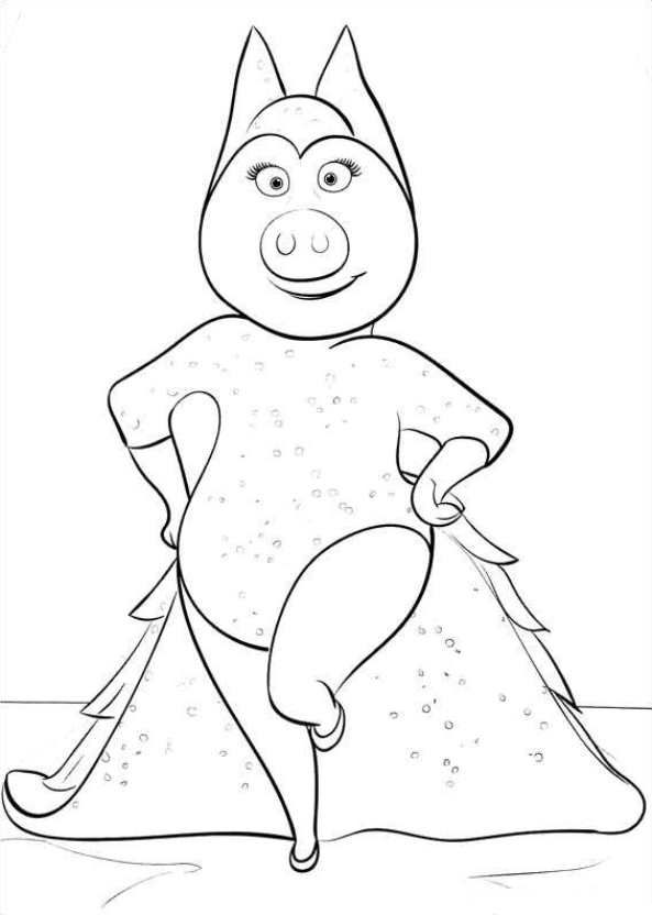 Sing Coloring Pages