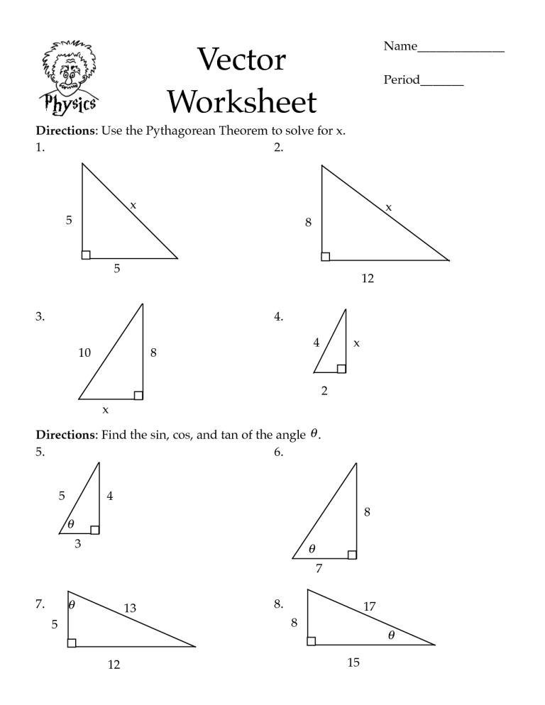 Pythagorean Theorem Worksheet Pdf