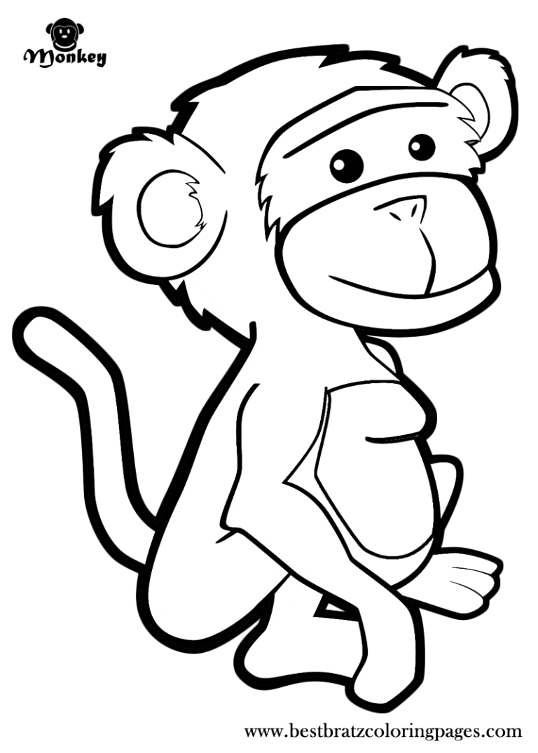 Monkey Coloring Pages