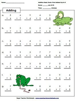 Basic Addition Worksheets