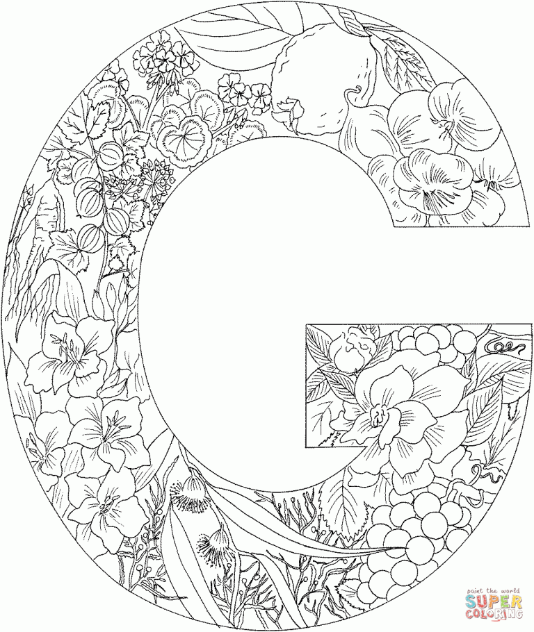 Letter G Coloring Pages