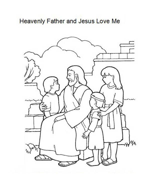 Jesus Loves Me Coloring Page