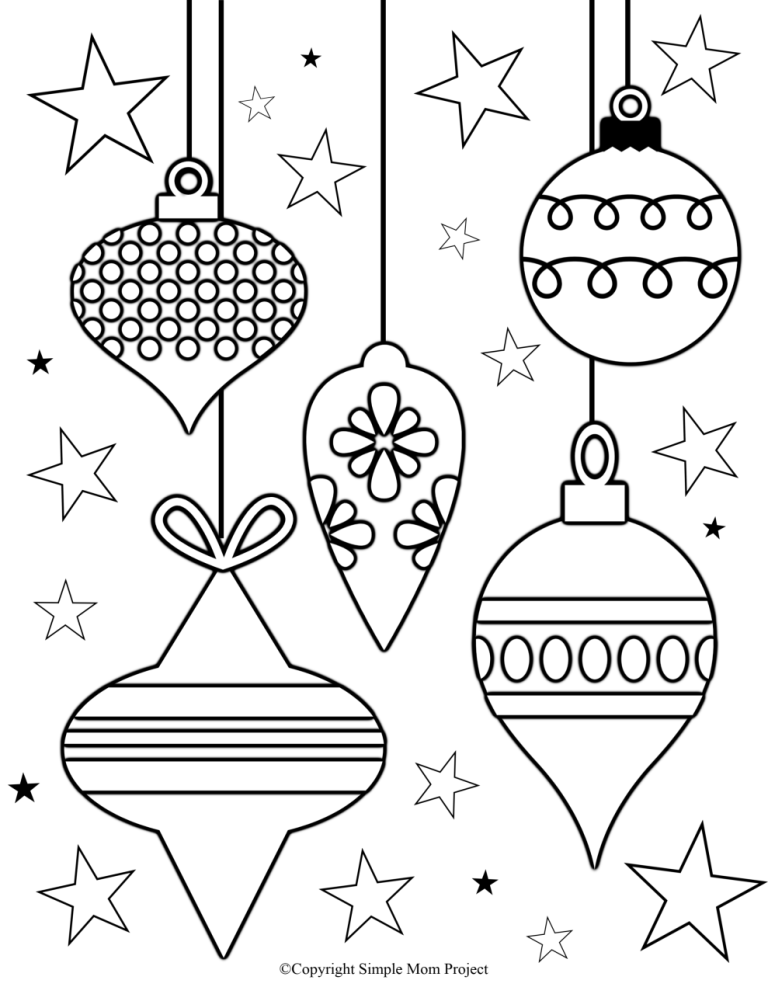 Easy Christmas Coloring Pages