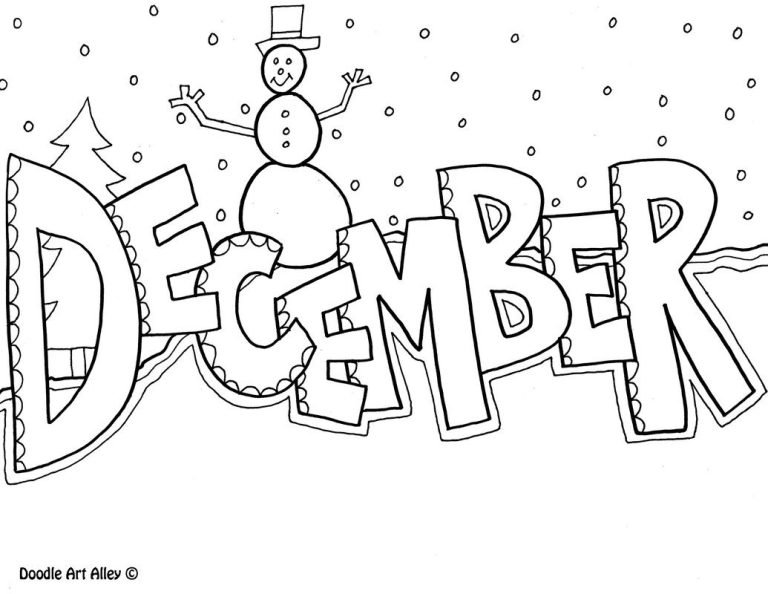 December Coloring Pages