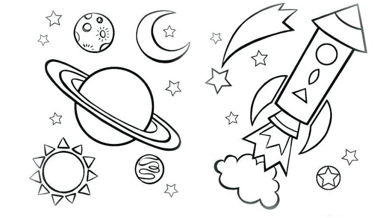 Space Coloring Pages