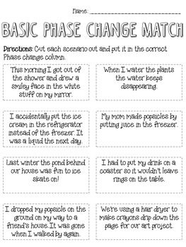 Phase Change Worksheet