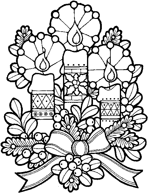 Christmas Lights Coloring Page