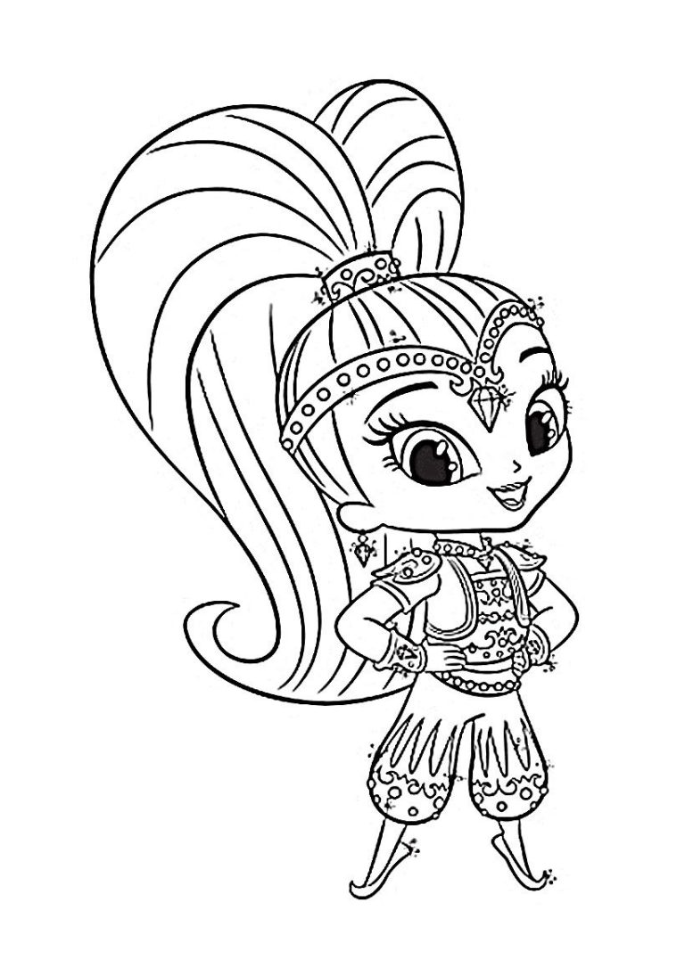 Shimmer And Shine Coloring Pages