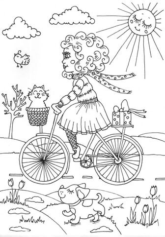 Bicycle Coloring Page