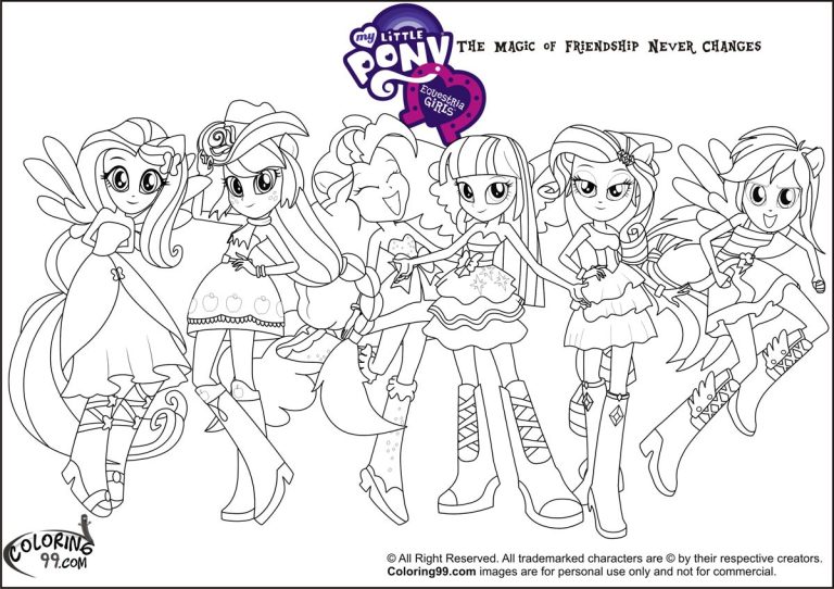 Equestria Girls Coloring Pages